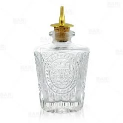 BarProducts.com Master Mixology BarConic® Antique Bitters Bottle W/ Gold Plated Dasher Cork - 4 Oz