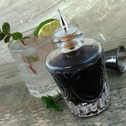 BarProducts.com BarConic® Antique Bitters Bottle W/ Stainless Steel Dasher Cork - 4 Oz Master Mixology