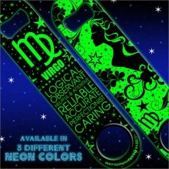 BarProducts.com Kolorcoat™ NEON Zodiac Speed Bottle Opener - VIRGO Bartending Bottle Openers