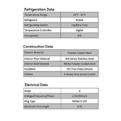BarProducts.com Single Swing Glass Door Refrigerator - 23 CU. FT. BAR EQUIPMENT