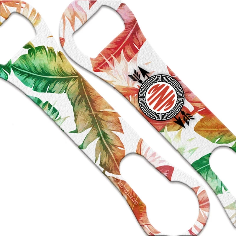 vrod_colored-palms_800.jpg BarProducts.com Bartending Bottle Openers Colorful Palms - Monogram V-Rod® Bottle Opener