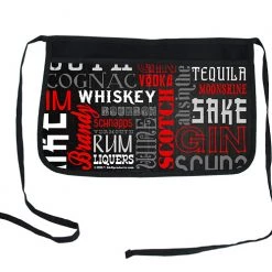 BarProducts.com KITCHEN, DINING & SERVICE "Liquor Names" Two-Pocket Kolorcoat™ Server Apron