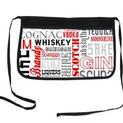 BarProducts.com KITCHEN, DINING & SERVICE "Liquor Names" Two-Pocket Kolorcoat™ Server Apron