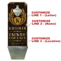 Bar Products Bartending Bottle Openers CUSTOMIZABLE Wall Mounted Wood Plaque Bottle Opener & Cap Catcher - Brewing Company