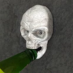 BarProducts.com Bartending Bottle Openers BarConic® Wall Mounted Bottle Opener - Skull - Silver