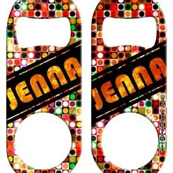 BarProducts.com CUSTOMIZABLE Mini Bottle Opener With Retractable Reel - Grungy Retro Dots 5 BarProducts.com CUSTOMIZABLE Mini Bottle Opener With Retractable Reel - Grungy Retro Dots