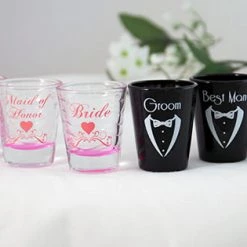 BarProducts.com Wedding Shot Glasses Novelty Glassware