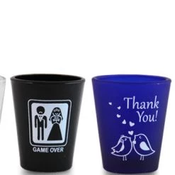 BarProducts.com Shot Glasses - Wedding Themed