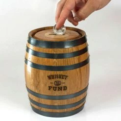 BarProducts.com HOME BAR & GIFTS Whiskey Fund Barrel Bank