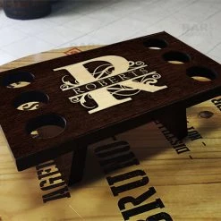 BarProducts.com Whiskey Caddy - Monogram Design - CUSTOMIZABLE Bar Caddies 6 BarProducts.com Whiskey Caddy - Monogram Design - CUSTOMIZABLE Bar Caddies