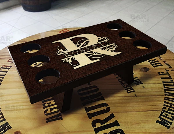 whiskey-caddy-web-mono-bpc1.jpg BarProducts.com Whiskey Caddy - Monogram Design - CUSTOMIZABLE Bar Caddies