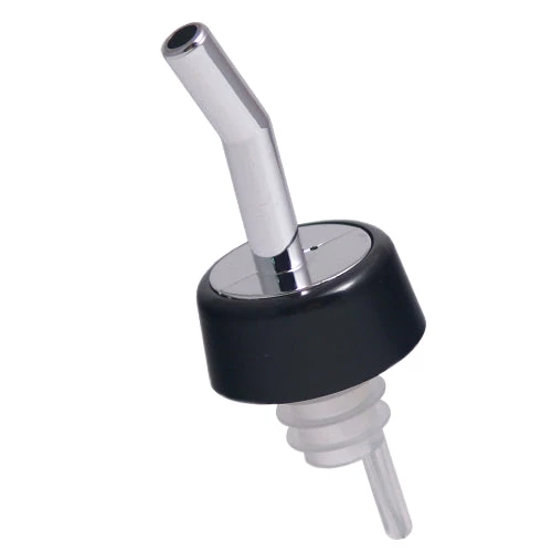 whiskey-collared-liquor-pourers-chrome-black-collar.jpg BarProducts.com Liquor Pourers - Whiskey Collared - Packs Of 12 - Color Options