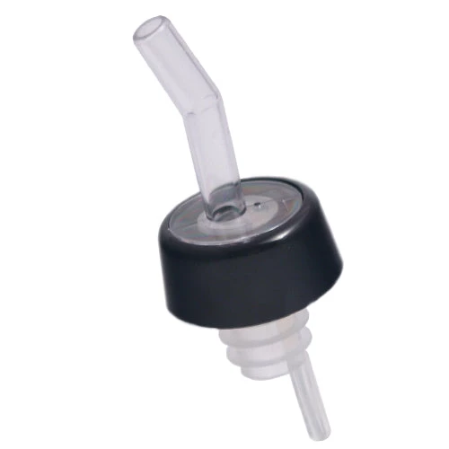 whiskey-collared-liquor-pourers-clear-black-collar.jpg BarProducts.com Liquor Pourers - Whiskey Collared - Packs Of 12 - Color Options