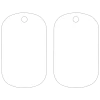 BarProducts.com Kolorcoat™ Dog Tag - White Custom Novelties