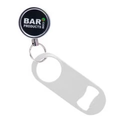 BarProducts.com Mini Powder Coat White Speed Opener With Retractable Reel