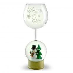 BarProducts.com Snow Globe Wine Glass - Wine & Chill - 12 Ounce SPECIAL COLLECTIONS