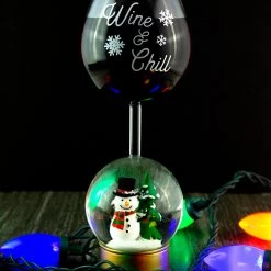 BarProducts.com Snow Globe Wine Glass - Wine & Chill - 12 Ounce SPECIAL COLLECTIONS