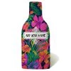 BarProducts.com HOME BAR & GIFTS ADD YOUR NAME - Wine Bottle Cooler With Strap - Bright Tropical Floral