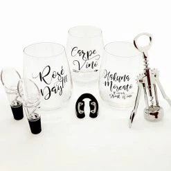 BarProducts.com Stemless Wine Glass Gift Set For Her SPECIAL COLLECTIONS