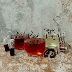 BarProducts.com Stemless Wine Glass Gift Set For Her SPECIAL COLLECTIONS