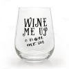 BarProducts.com BAR SUPPLIES Wine Me Up Stemless Wine Glass