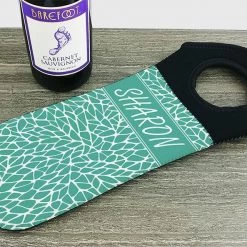 BarProducts.com CUSTOMIZABLE Wine Bottle Tote W/ Black Handle - Crackle Pattern (Color Options)