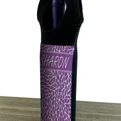 BarProducts.com CUSTOMIZABLE Wine Bottle Tote W/ Black Handle - Crackle Pattern (Color Options)