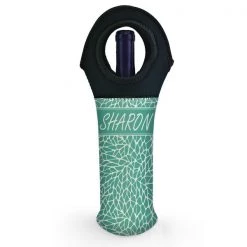 BarProducts.com CUSTOMIZABLE Wine Bottle Tote W/ Black Handle - Crackle Pattern (Color Options)