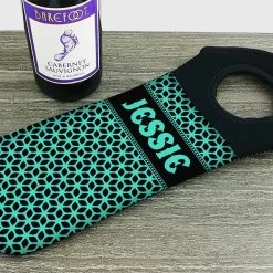 BarProducts.com CUSTOMIZABLE Wine Bottle Tote W/ Black Handle - Floral Pattern (Color Options) 3 BarProducts.com CUSTOMIZABLE Wine Bottle Tote W/ Black Handle - Floral Pattern (Color Options)