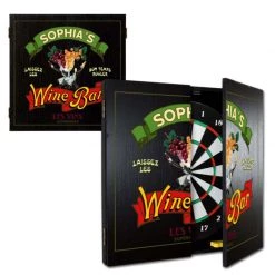 BarProducts.com Wine Accessories & Gifts Customizable Wine Bar Dart Board Cabinet