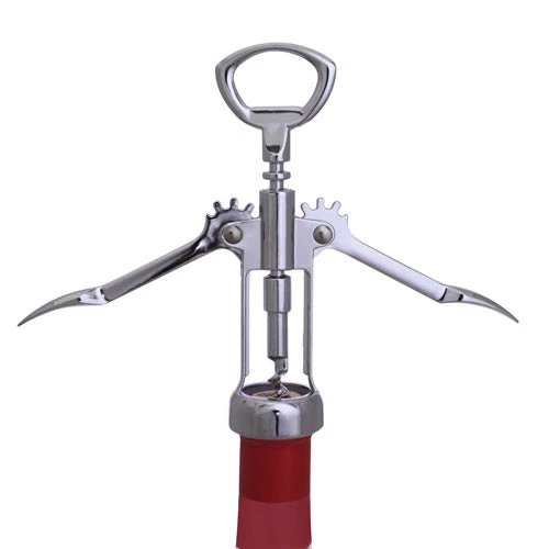 winged-wine-corkscrew-opening.jpg BarProducts.com BAR TOOLS Winged Corkscrew With Bottle Opener