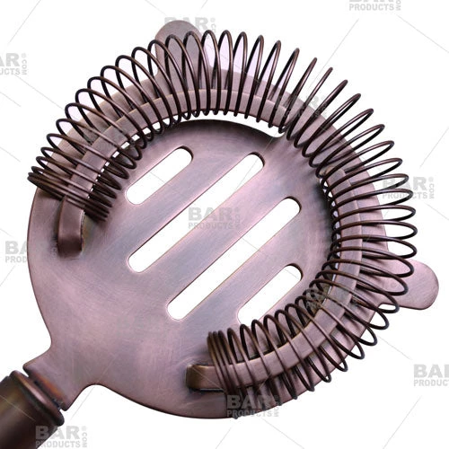 wire-strainer-anitique-finished.jpg BarProducts.com BarConic® Copper Hawthorne Cocktail Strainer - Antique Finish