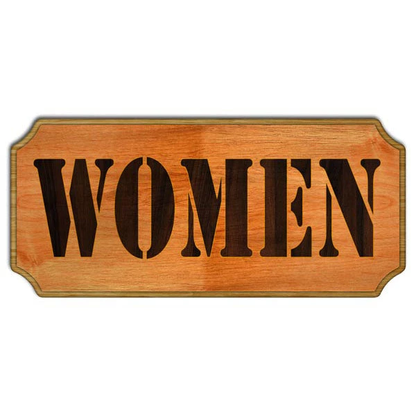 women-restroom-sign_992e949a-bcf7-4a82-b9c1-70650d986535.jpg BarProducts.com Women Wood Plaque Kolorcoat™ Sign BAR DECOR