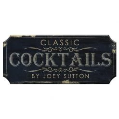 BarProducts.com CUSTOMIZABLE Wood Plaque Sign - CLASSIC COCKTAILS - Color Options BAR DECOR