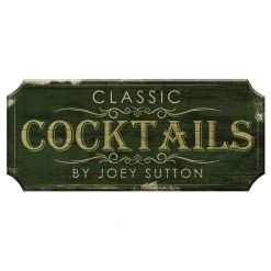 BarProducts.com CUSTOMIZABLE Wood Plaque Sign - CLASSIC COCKTAILS - Color Options BAR DECOR