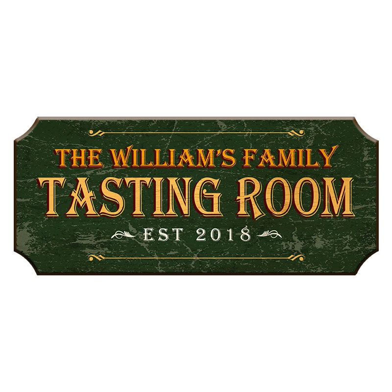 wood-bar-sign-plaque-tasting-room-green.jpg BarProducts.com CUSTOMIZABLE Wood Plaque Sign - TASTING ROOM - Color Options BAR DECOR
