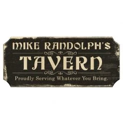 BarProducts.com BAR DECOR CUSTOMIZABLE Wood Plaque Sign - TAVERN - Color Options