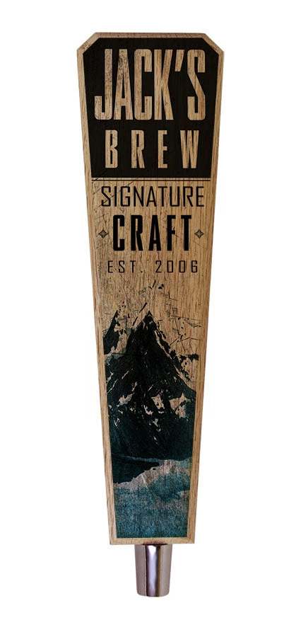 wood-beer-tap-handle-10in-web_template.jpg BarProducts Handcrafted Oak Wood Beer Tap Handles - Flared Shape - Mountain Brew Woodshop Made In The USA