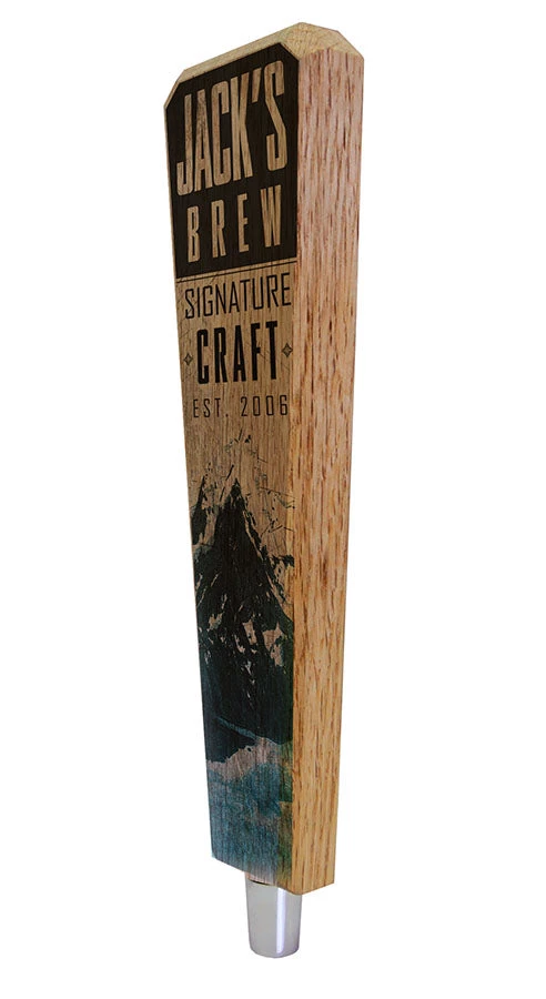 wood-beer-tap-handle-10in-web_template_angle.jpg BarProducts Handcrafted Oak Wood Beer Tap Handles - Flared Shape - Mountain Brew Woodshop Made In The USA
