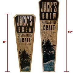 BarProducts Handcrafted Oak Wood Beer Tap Handles - Flared Shape - Mountain Brew Woodshop Made In The USA 4 BarProducts Handcrafted Oak Wood Beer Tap Handles - Flared Shape - Mountain Brew Woodshop Made In The USA