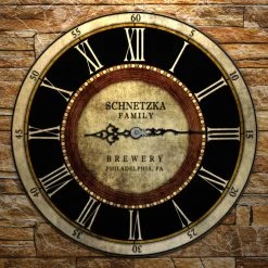 BarProducts.com CUSTOMIZE - Rustic Wooden Clock - Brewery - Multiple Sizes BAR DECOR