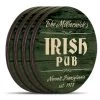 BarProducts.com Wooden Round Coasters - Customizable - Irish Theme - Set Of 4