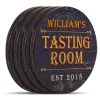 BarProducts.com Wooden Round Coasters - Customizable - Tasting Room - Set Of 4