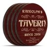 BarProducts.com Wooden Round Coasters - Customizable - Tavern Theme - Set Of 4