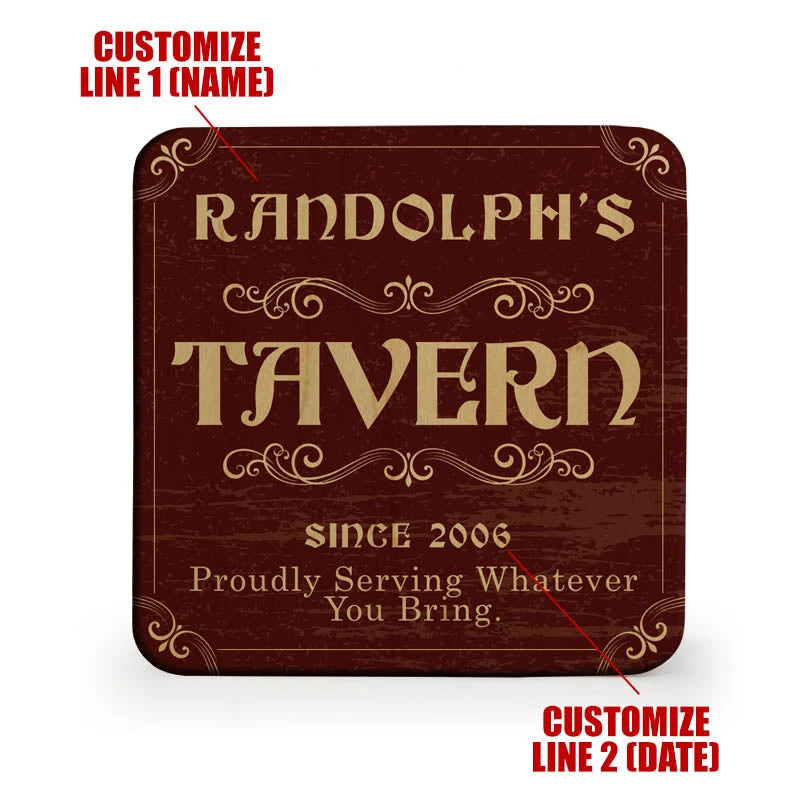 wood-coasters-tavern-web-1.jpg BarProducts.com Wooden Square Coasters - Customizable - Tavern Theme - Set Of 4