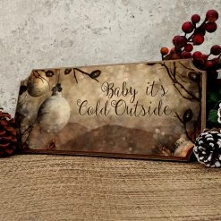 BarProducts Handcrafted Wood Christmas Sign - Baby It's Cold Outside SPECIAL COLLECTIONS