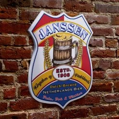 BarProducts.com CUSTOMIZABLE Wood Shield Plaque - Heritage Beer Tavern Sign - Many Options Available - Two Sizes