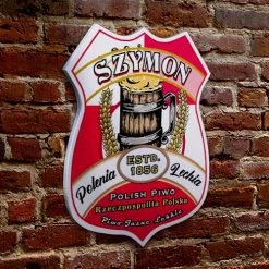 BarProducts.com CUSTOMIZABLE Wood Shield Plaque - Heritage Beer Tavern Sign - Many Options Available - Two Sizes