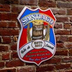BarProducts.com CUSTOMIZABLE Wood Shield Plaque - Heritage Beer Tavern Sign - Many Options Available - Two Sizes