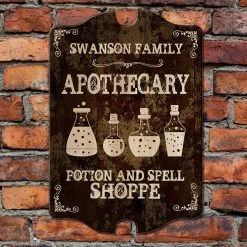 BarProducts.com Custom Wood Sign - Tavern Shaped - Apothecary BAR DECOR